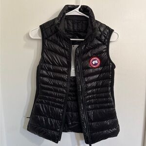 Canada Goose Black Quilted Down Vest with Badge